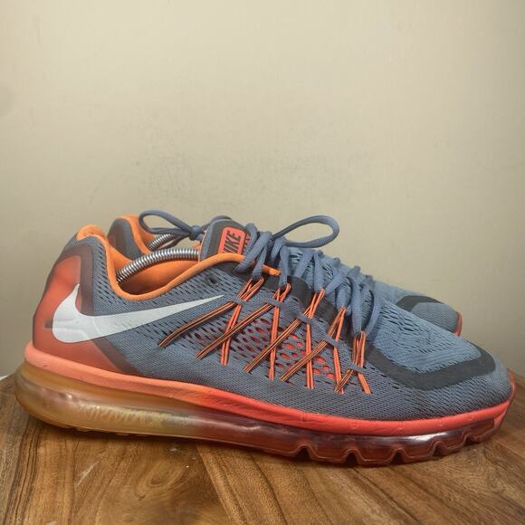 Nike Air Max 2015 Graphite Orange Mens Gray Orange Size 13 Shoes 698902-418 - Picture 1 of 10
